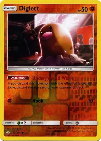Diglett, catalogue front