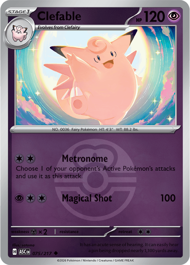 Clefable, catalogue front