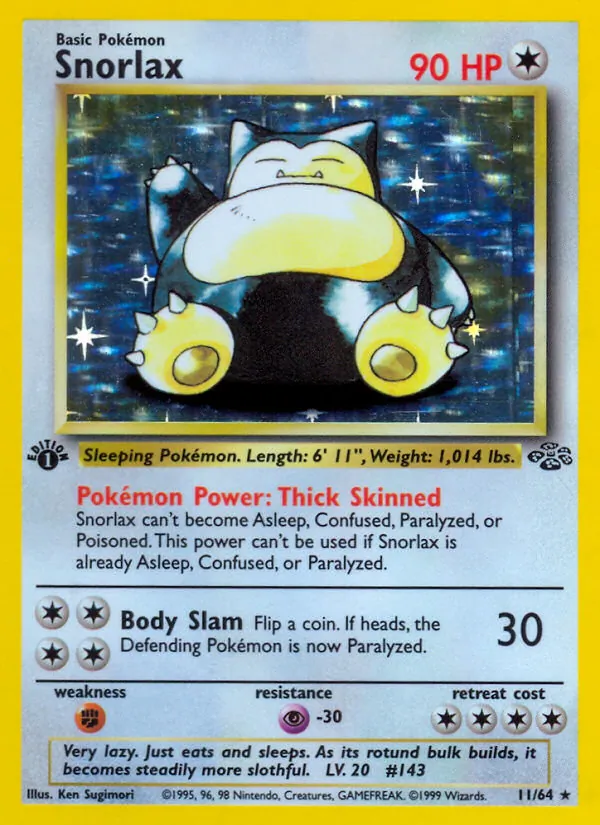 Snorlax, catalogue front