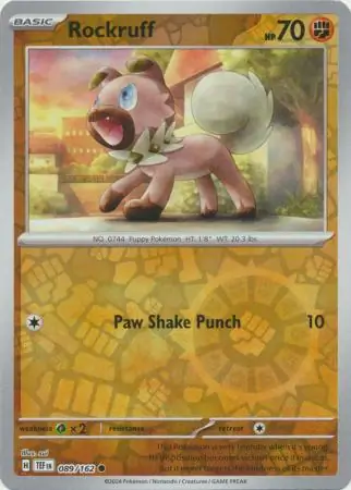 Rockruff, catalogue front