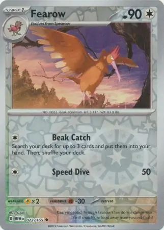 Fearow, catalogue front