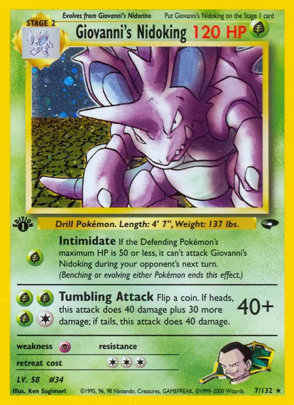Giovanni's Nidoking, catalogue front