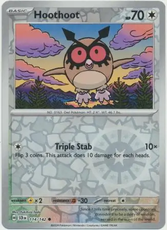 Hoothoot, catalogue front