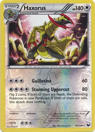 Haxorus, catalogue front
