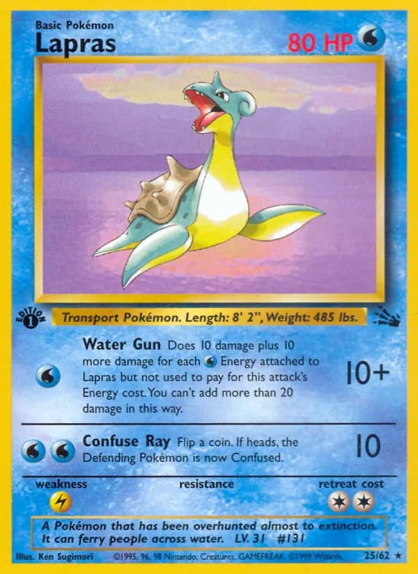 Lapras, catalogue front