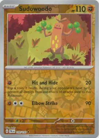Sudowoodo, catalogue front