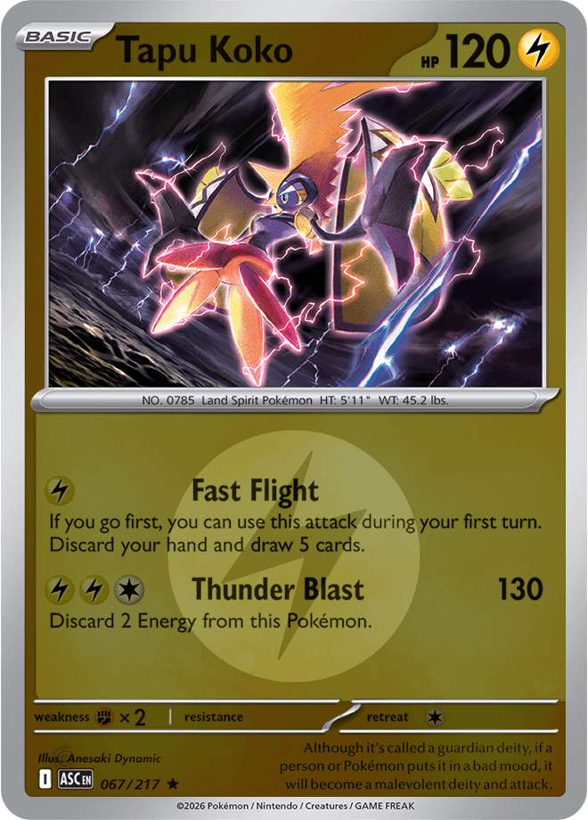 Tapu Koko, catalogue front