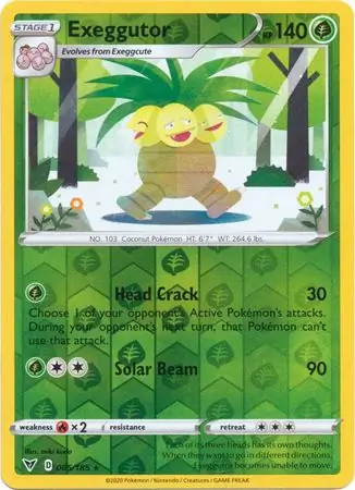 Exeggutor, catalogue front