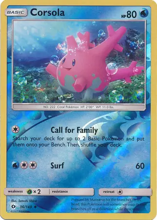 Corsola, catalogue front