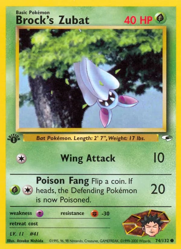 Brock's Zubat, catalogue front