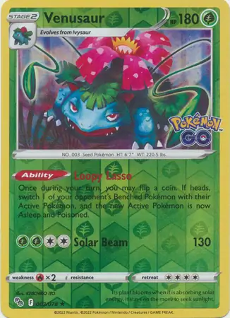 Venusaur, catalogue front