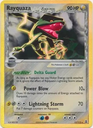 Rayquaza δ, catalogue front
