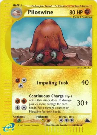 Piloswine, catalogue front
