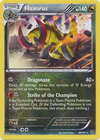 Haxorus, catalogue front