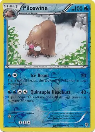 Piloswine, catalogue front