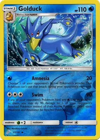 Golduck, catalogue front