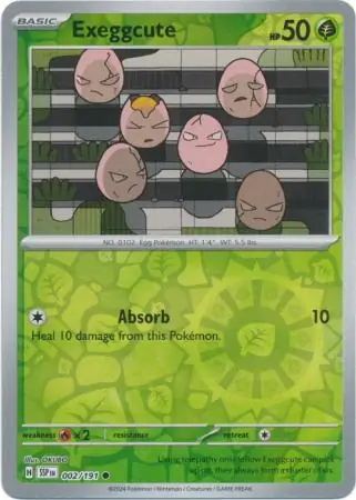 Exeggcute, catalogue front