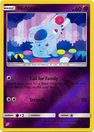 Nidoran♀, catalogue front