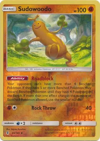 Sudowoodo, catalogue front