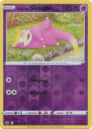 Galarian Slowpoke, catalogue front