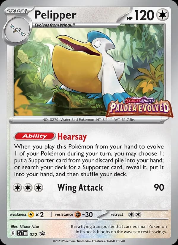 Pelipper, catalogue front