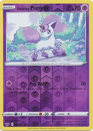 Galarian Ponyta, catalogue front