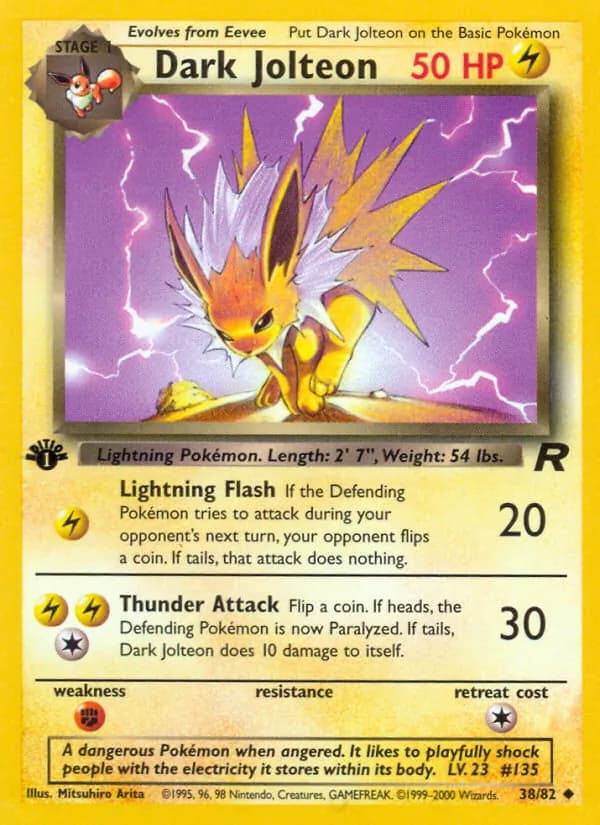 Dark Jolteon, catalogue front