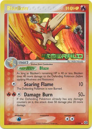 Blaziken, catalogue front