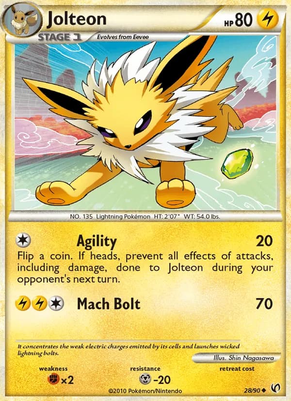 Jolteon, catalogue front