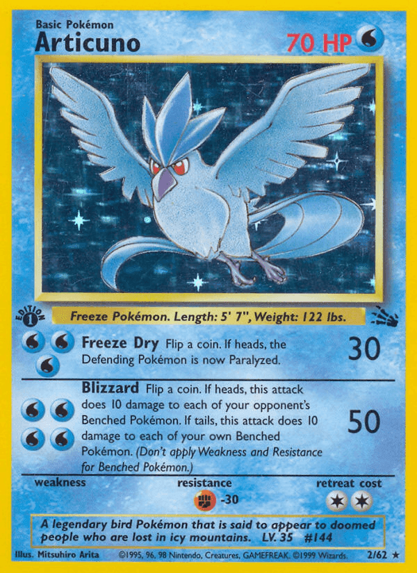 Articuno, catalogue front