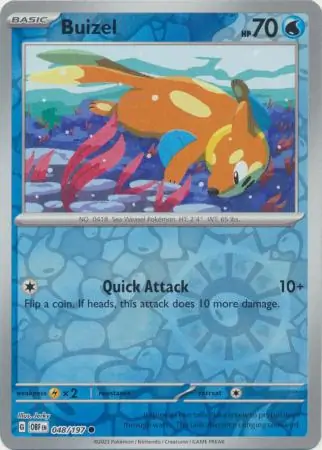 Buizel, catalogue front