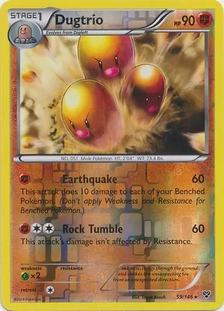 Dugtrio, catalogue front