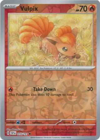 Vulpix, catalogue front