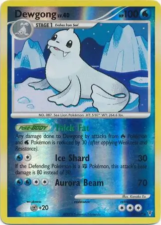 Dewgong, catalogue front