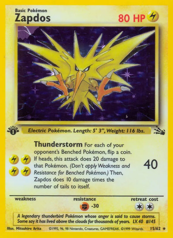 Zapdos, catalogue front