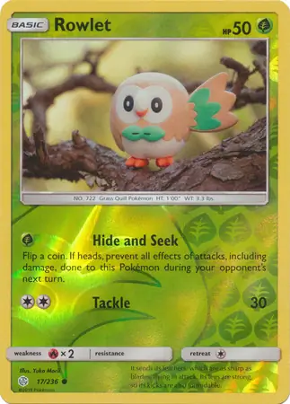 Rowlet, catalogue front