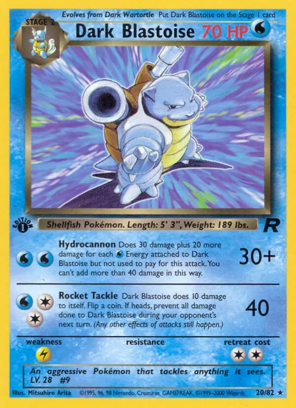 Dark Blastoise, catalogue front