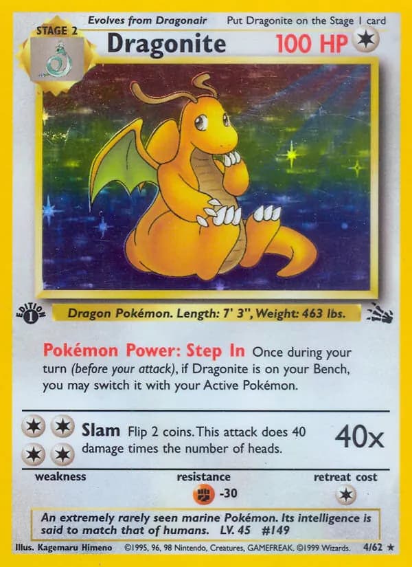 Dragonite, catalogue front