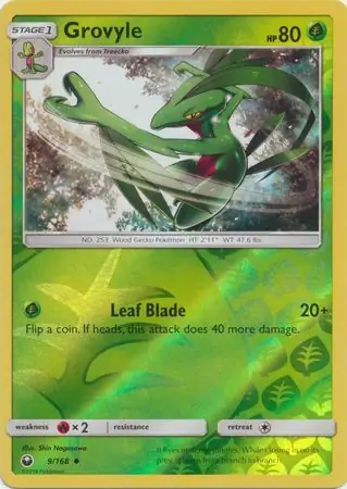 Grovyle, catalogue front