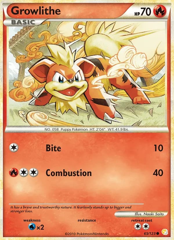 Growlithe, catalogue front