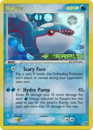 Kyogre, catalogue front