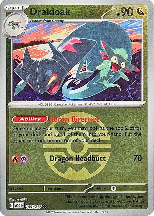 Drakloak, catalogue front