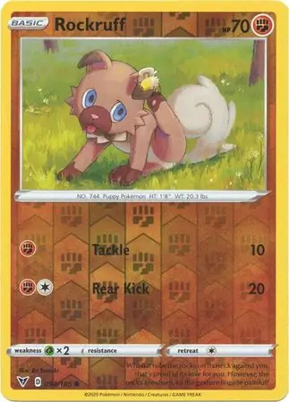 Rockruff, catalogue front