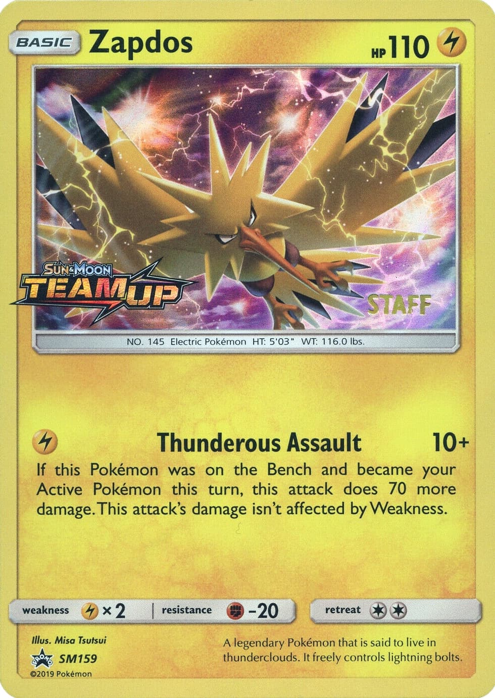 Zapdos, catalogue front
