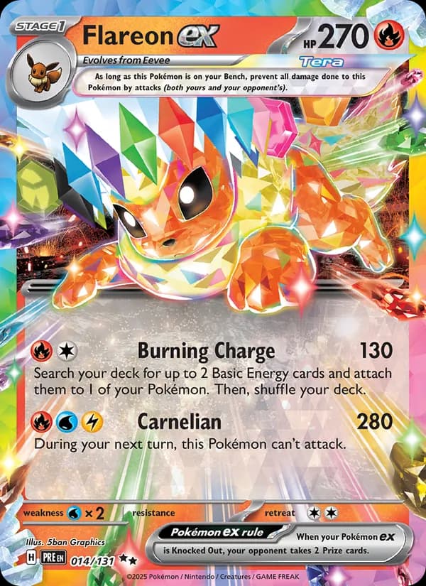 Flareon ex, catalogue front