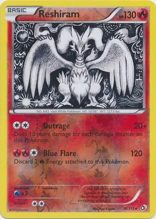 Reshiram, catalogue front