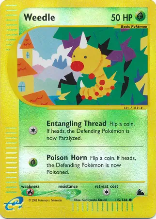 Weedle, catalogue front