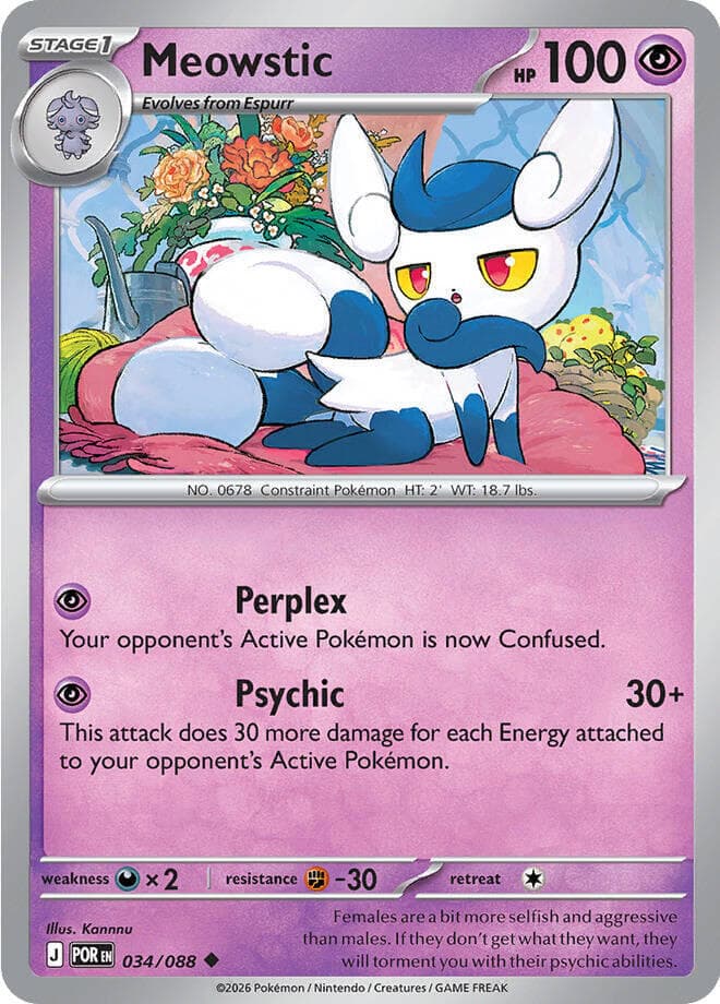 Meowstic, catalogue front