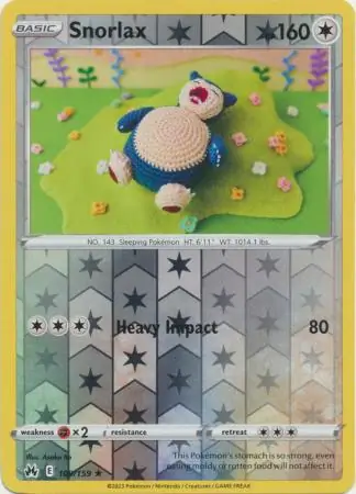 Snorlax, catalogue front
