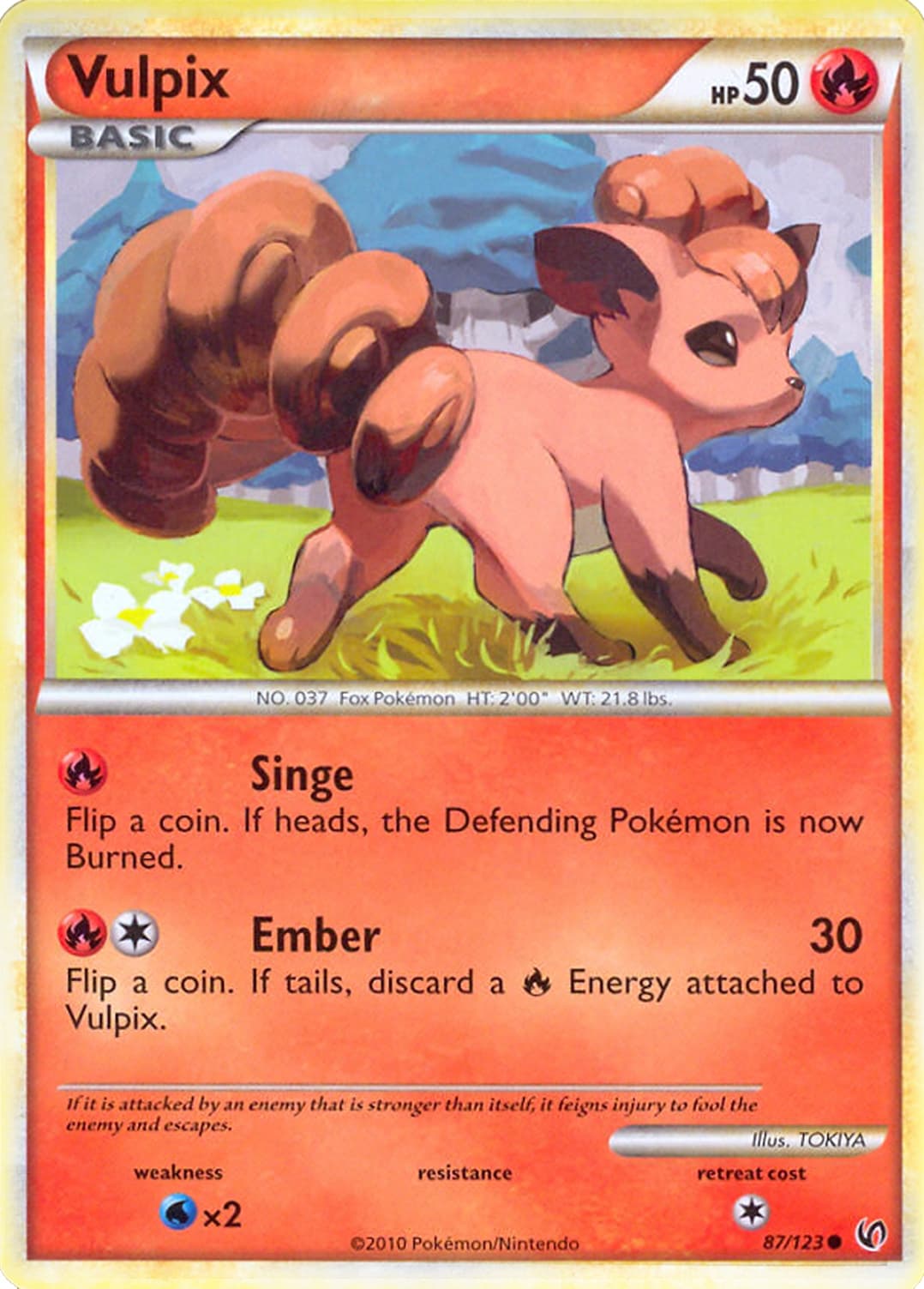 Vulpix, catalogue front